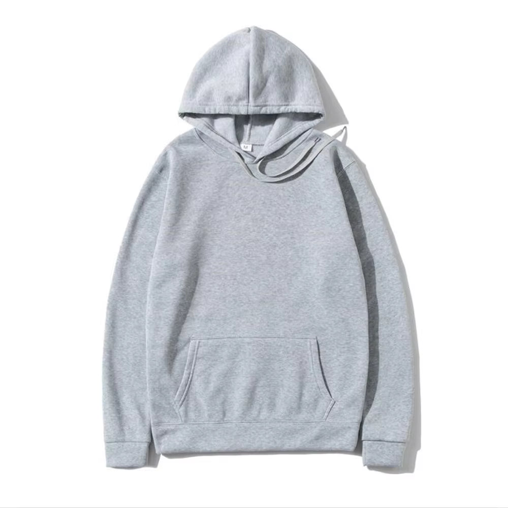 Autumn Fashion Loose Tops Solid Colour Hooded Polyester Men'S Sweatshirt Simple Casual